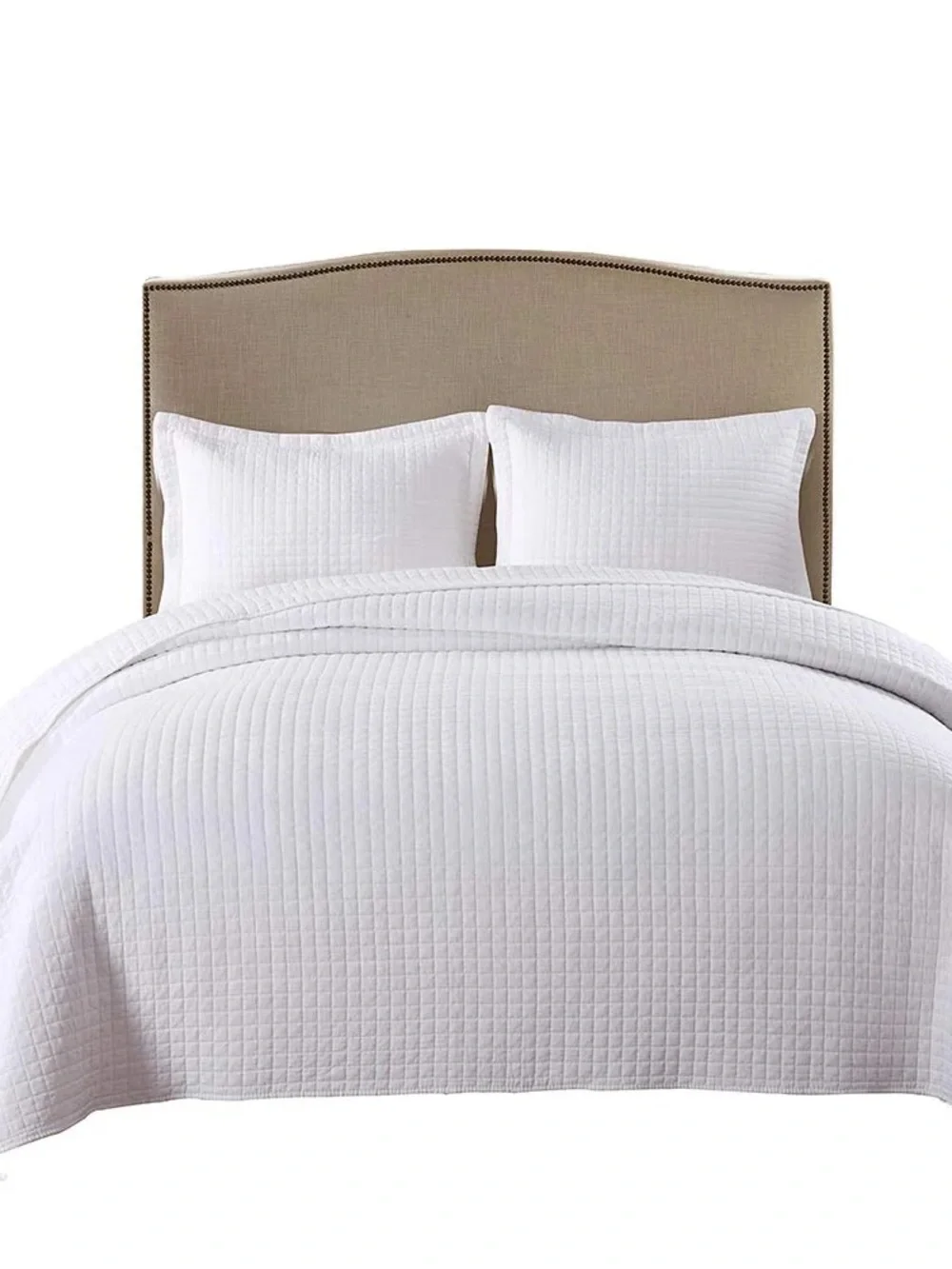 3 PIECE 100% COTTON QUILT SET, LIGHTWEIGHT QUILTED BEDSPREAD